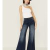 Jeans Rock & Roll Denim | Rock & Roll Denim Women'S Palazzo Seamed Front Flare Jeans Limited Edition