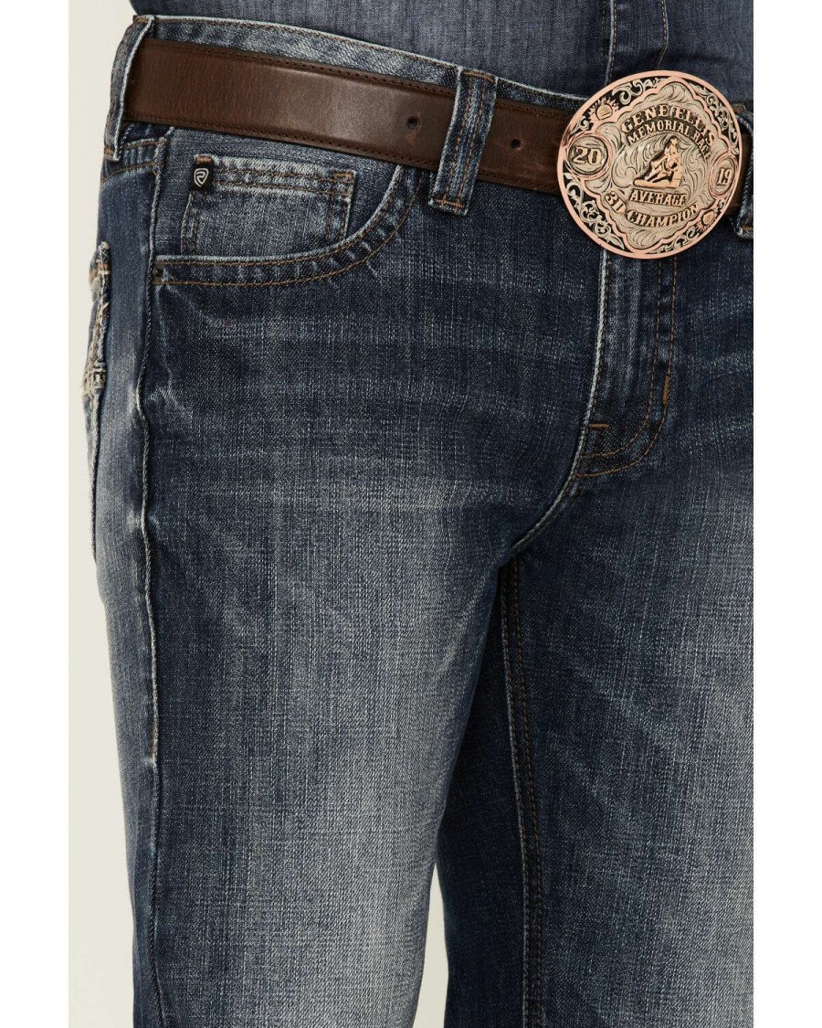 Jeans Rock & Roll Denim | Rock & Roll Denim Men'S Medium Wash Pistol Regular Bootcut Jeans Limited Edition