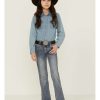 Jeans Rock & Roll Denim | Rock & Roll Denim Girls' Embellished Pocket Panel Bootcut Jeans Outlet