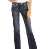 Jeans Rock & Roll Denim | Rock & Roll Denim Girls' Feather Embroidered Bootcut Jeans Limited Edition