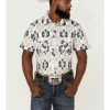 Shirts Rock & Roll Denim | Rock & Roll Denim Men'S Southwestern Print Short Sleeve Snap Western Shirt Discount