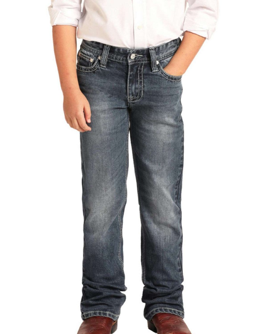 Jeans Rock & Roll Denim | Rock & Roll Denim Boys' Reflex Medium Vintage Stretch Boot Jeans Limited Edition