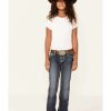 Jeans Rock & Roll Denim | Rock & Roll Denim Girls' Medium Wash V-Pocket Stretch Bootcut Jeans Limited Edition