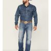 Jeans Rock & Roll Denim | Rock & Roll Cowboy Men'S Blue Raised Straight Jeans Rock & Roll Denim Discount