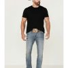 Jeans Rock & Roll Denim | Rock & Roll Denim Men'S Rifle Stretch Regular Skinny Jeans Discount