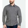 Shirts Rock & Roll Denim | Rock & Roll Denim Men'S Brown Washed Poplin Print Long Sleeve Western Shirt Sale