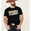 Shirts Rock & Roll Denim | Rock & Roll Denim Men'S Western Scene Graphic Short Sleeve Black T-Shirt Sale