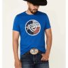 Shirts Rock & Roll Denim | Rock & Roll Denim Men'S Texas Flag Graphic Short Sleeve T-Shirt Sale