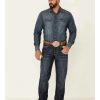 Jeans Rock & Roll Denim | Rock & Roll Denim Men'S Double Barrel Dark Wash Relaxed Stackable Bootcut Jeans Outlet