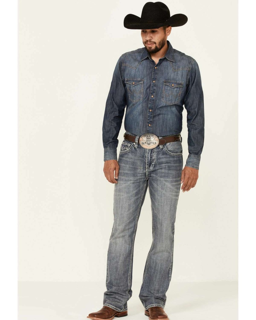 Jeans Rock & Roll Denim | Rock & Roll Denim Men'S Vintage Double Barrel Relaxed Bootcut Jeans Online