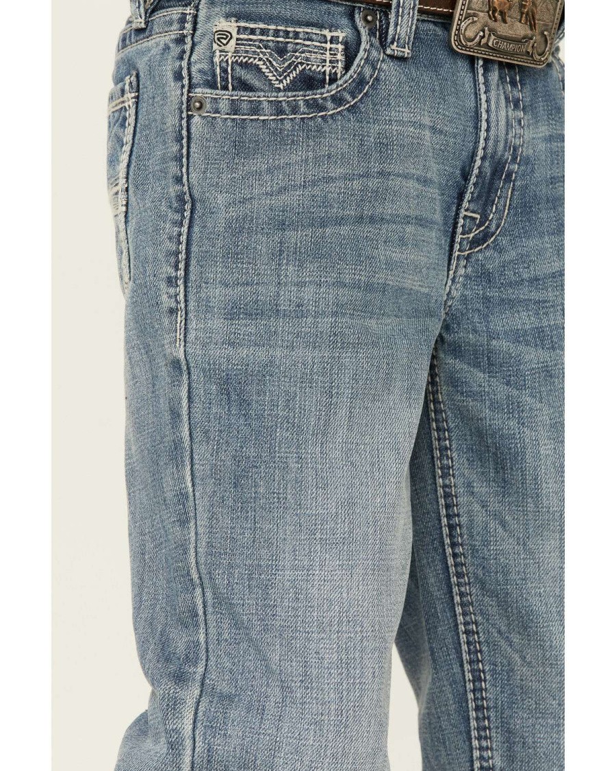 Jeans Rock & Roll Denim | Rock & Roll Denim Boys' Medium Vintage Wash Regular Bootcut Jeans Limited Edition