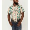 Shirts Rock & Roll Denim | Rock & Roll Denim Men'S Southwestern Print Short Sleeve Snap Western Shirt Outlet