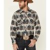 Shirts Rock & Roll Denim | Rock & Roll Denim Men'S Teal Southwestern Print Snap Long Sleeve Western Shirt Online