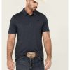 Shirts Rock & Roll Denim | Rock & Roll Denim Men'S Solid Charcoal Knit Short Sleeve Polo Shirt Sale