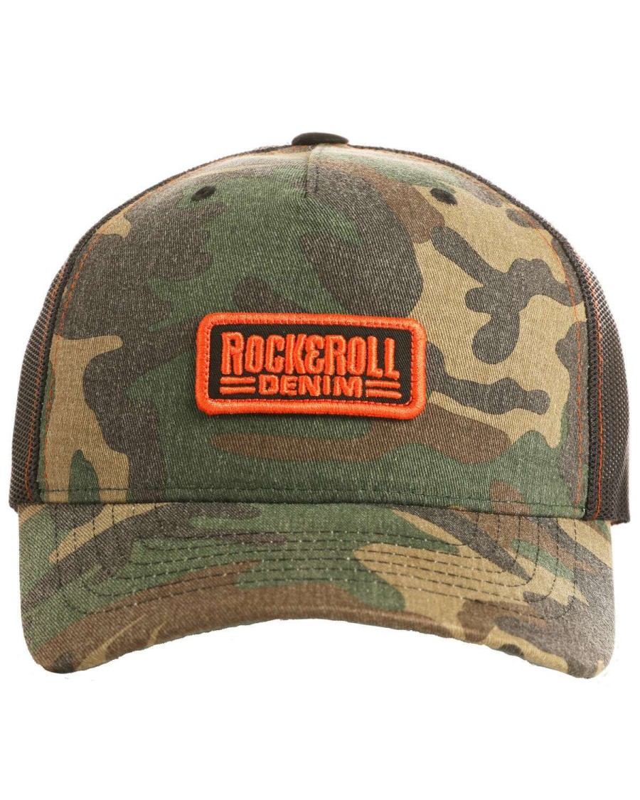 Caps Rock & Roll Denim | Rock & Roll Denim Men'S Camo Print Twill Snap Back Ball Cap Online