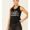 Tops Rock & Roll Denim | Rock & Roll Denim Women'S The World Needs More Cowboys Graphic Tank Top Outlet