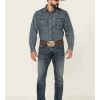 Jeans Rock & Roll Denim | Rock & Roll Denim Men'S Hooey Revolver Medium Vintage Stretch Slim Straight Jeans Discount