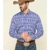 Shirts Rock & Roll Denim | Rock & Roll Denim Men'S Ikat Southwestern Print Long Sleeve Western Shirt Outlet