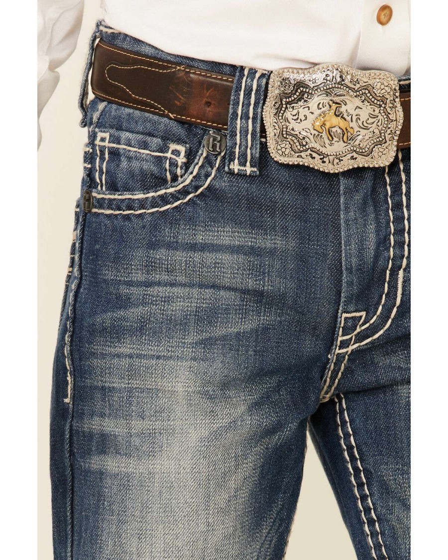 Jeans Rock & Roll Denim | Rock & Roll Denim Boy'S Bb Gun Boot Cut Jeans Sale