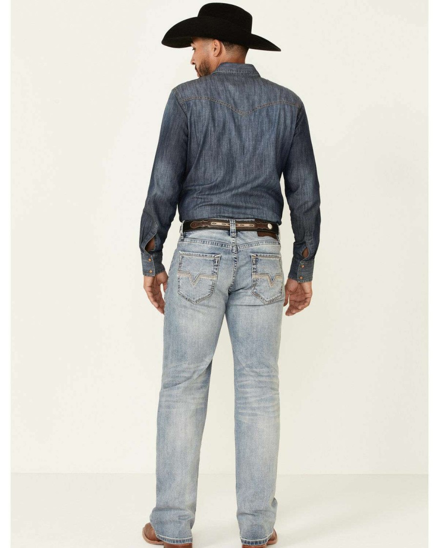 Jeans Rock & Roll Denim | Rock & Roll Denim Men'S Light Vintage Double Barrel Stretch Relaxed Straight Jeans Limited Edition