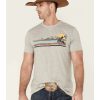 Shirts Rock & Roll Denim | Rock & Roll Denim Men'S Grey Western Graphic Short Sleeve T-Shirt Discount