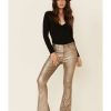 Jeans Rock & Roll Denim | Rock & Roll Denim Women'S Gold Flare Jeans Limited Edition