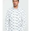 Shirts Rock & Roll Denim | Rock & Roll Denim Men'S Bull Skull Print Long Sleeve Western Shirt Outlet