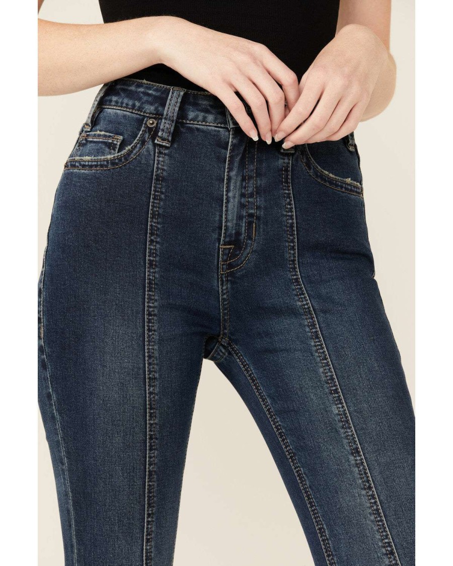 Jeans Rock & Roll Denim | Rock & Roll Denim Women'S Seamed Bell Bottom Jeans Discount