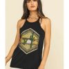 Tops Rock & Roll Denim | Rock & Roll Denim Women'S Cactus Geo Graphic Tank Top Discount