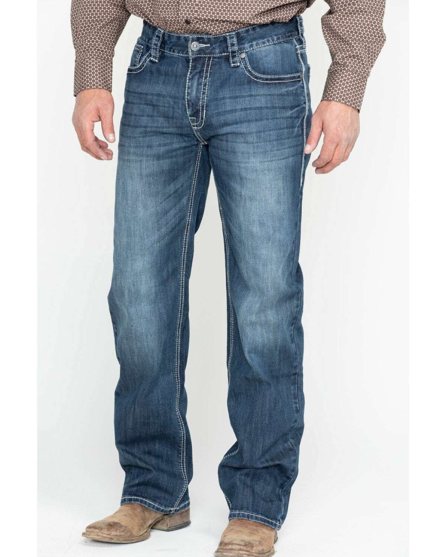 Jeans Rock & Roll Denim | Rock & Roll Denim Men'S Reflex Double Barrel Straight Leg Jeans Outlet