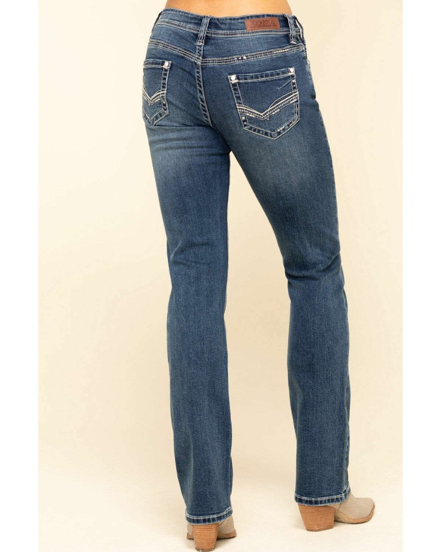 Jeans Rock & Roll Denim | Rock & Roll Denim Women'S Medium Boyfriend Straight Jeans Outlet