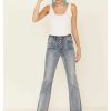 Jeans Rock & Roll Denim | Rock & Roll Denim Women'S Button Front Trouser Jeans Discount