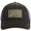 Caps Rock & Roll Denim | Rock & Roll Denim Men'S Rubber Logo Patch Trucker Cap Limited Edition