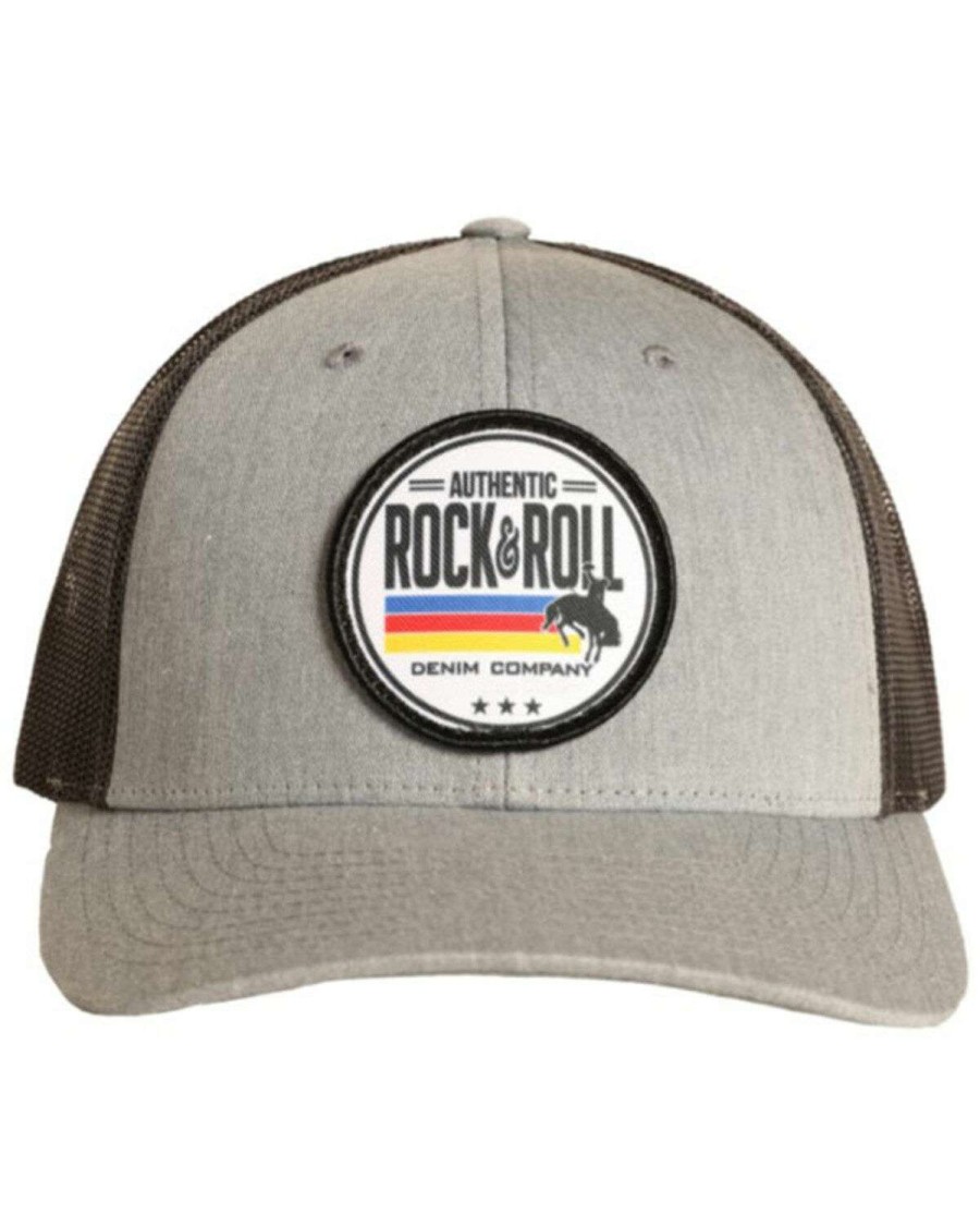 Caps Rock & Roll Denim | Rock & Roll Denim Men'S Authentic Rock & Roll Patch Mesh-Back Ball Cap Limited Edition