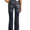 Jeans Rock & Roll Denim | Rock & Roll Denim Girls' Dark Wash Stitched Bootcut Jeans Limited Edition