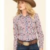 Shirts Rock & Roll Denim | Rock & Roll Denim Women'S Snap Southwestern Long Sleeve Western Shirt Sale