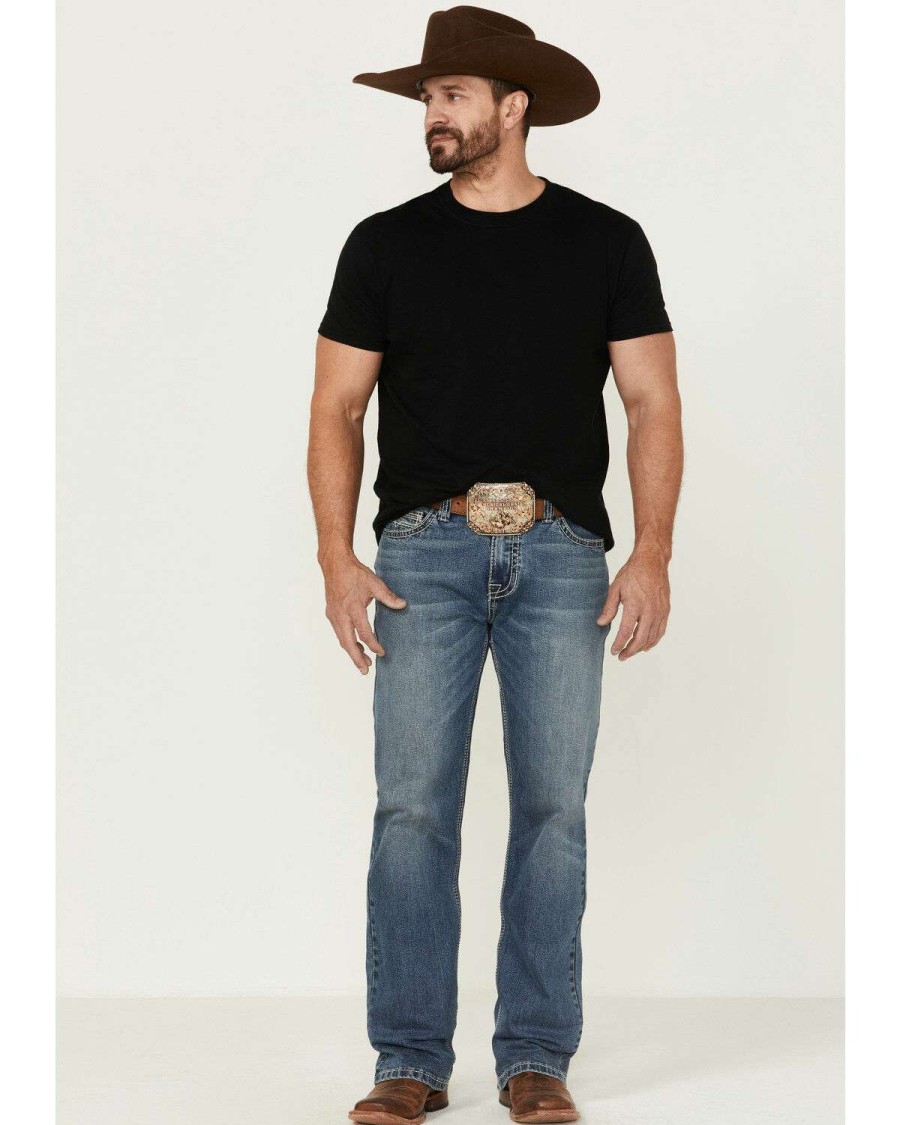 Jeans Rock & Roll Denim | Rock & Roll Denim Men'S Double Barrel Reflex Stretch Relaxed Straight Jeans Sale