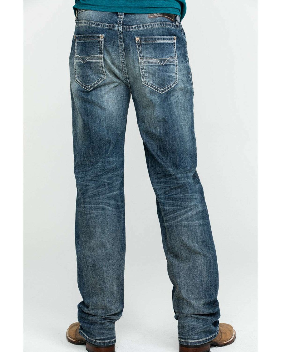 Jeans Rock & Roll Denim | Rock & Roll Denim Men'S Reflex Double Barrel Vintage Stretch Relaxed Straight Jeans Outlet