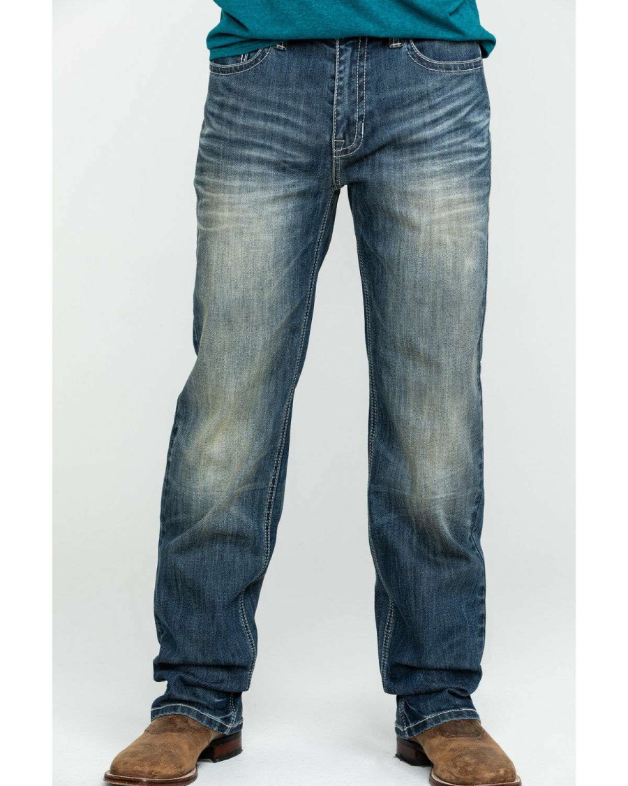 Jeans Rock & Roll Denim | Rock & Roll Denim Men'S Reflex Double Barrel Vintage Stretch Relaxed Straight Jeans Outlet