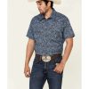 Shirts Rock & Roll Denim | Rock & Roll Denim Men'S Paisley Print Short Sleeve Western Shirt Sale