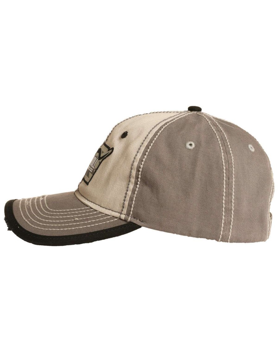 Caps Rock & Roll Denim | Rock & Roll Denim Men'S Steer Head Logo Ball Cap Discount