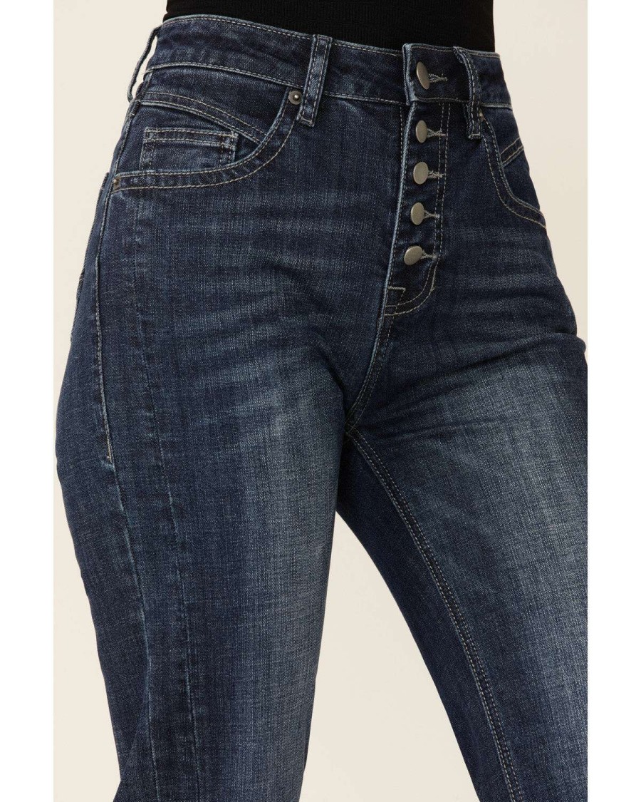 Jeans Rock & Roll Denim | Rock & Roll Denim Women'S Trouser Leg Jeans Online