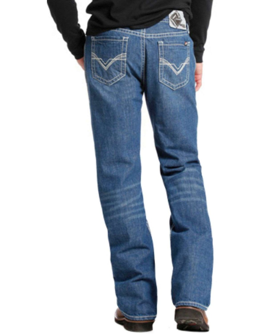 Jeans Rock & Roll Denim | Rock & Roll Cowboy Men'S Double Barrel Flame Resistant Boot Cut Jeans Rock & Roll Denim Limited Edition