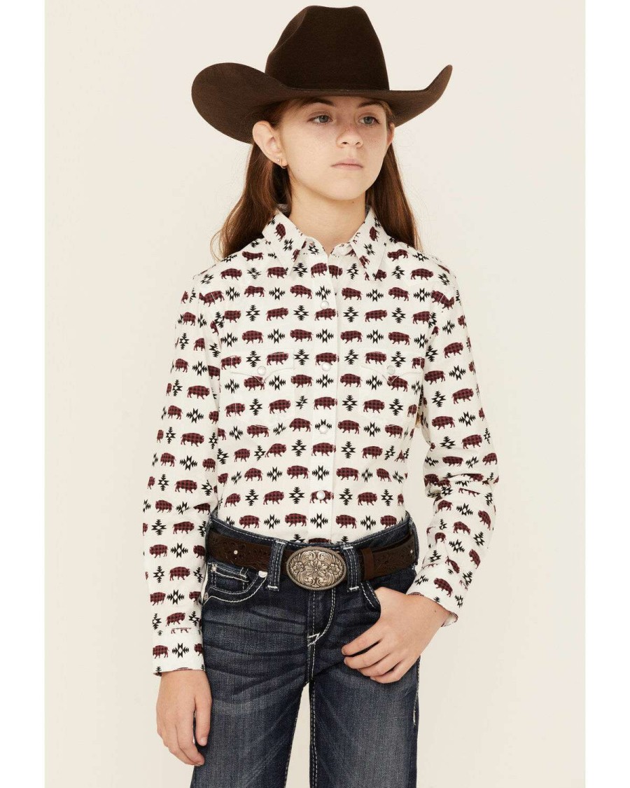 Shirts Rock & Roll Denim | Rock & Roll Denim Women'S Southwestern Buffalo Print Western Shirt Online