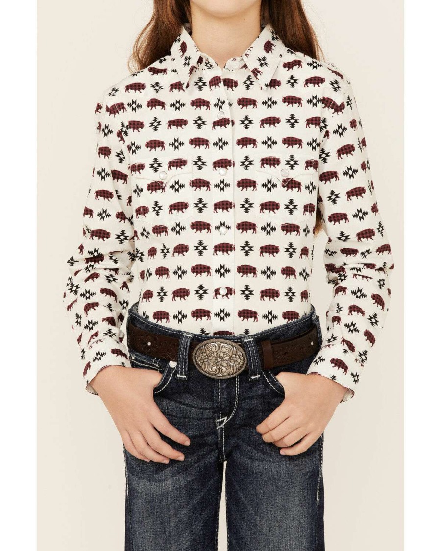 Shirts Rock & Roll Denim | Rock & Roll Denim Women'S Southwestern Buffalo Print Western Shirt Online