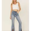 Jeans Rock & Roll Denim | Rock & Roll Denim Women'S Slit Front Trouser Jeans Discount