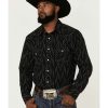 Shirts Rock & Roll Denim | Rock & Roll Denim Men'S Vintage Diamond Geo Print Long Sleeve Snap Western Shirt Sale