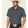 Shirts Rock & Roll Denim | Rock & Roll Denim Men'S Geo Print Short Sleeve Western Shirt Sale